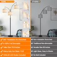 thumbnail image 2 of Lámpara de pie Nintiue, regulable, 3 luces, arco, 1000 lúmenes, con bombillas, 2 of 7