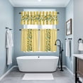 thumbnail image 3 of Yellow Lemon Stripes Kitchen Curtains Sets for Windows 24 Inch Length, Summer Spring Fruit Flowers Leaves Rod Pocket Window Treatments Tier Curtains and Valances Set for Bedroom/Bathroom, 3 of 8