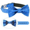 thumbnail image 6 of Jumpress Bling Dog Collar with Bow for Small Medium Dogs, Cute Boy Dog Bow Tie Collar (Blue, M), 6 of 7