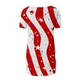 thumbnail image 5 of OAVQHLG3B 4th of July Outfits for Women American Flag T Shirt V Neck Patriotic Shirts Printing Short Sleeve Tops, 5 of 6
