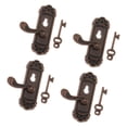 thumbnail image 4 of 8 Piezas Peril De Puerta Vintage Lves De Casa ñecas Miniatura Derecha Izquierda 1:12 Macarena Casa de muñecas de bloqueo y llave, 4 of 8