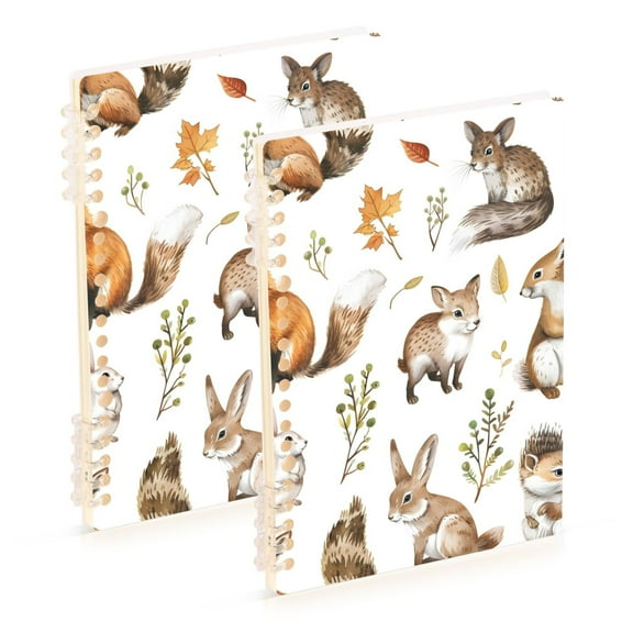 joogoo Spiral Journal Notebook Cute Forest Animals College Ruled Notebooks 8.3" x 5.7" 2 PCs