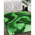 thumbnail image 3 of Ahgly Company Machine Washable Indoor Round Transitional Deep Emerald Green Area Rugs, 3' Round, 3 of 7