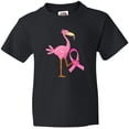 thumbnail image 3 of Inktastic Breast Cancer Pink Ribbon Flamingo Youth T-Shirt, 3 of 5