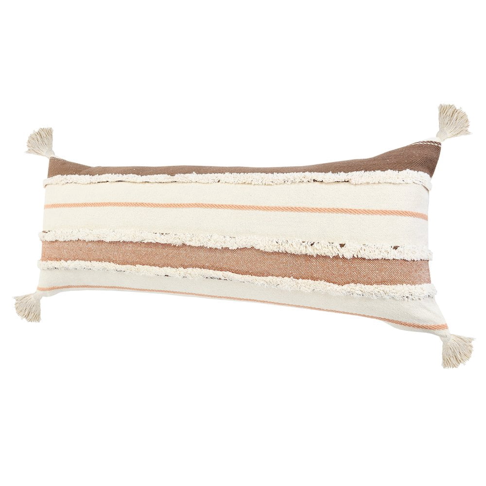 LR Home Sacral Earth Quarry Striped Lumbar Throw Pillow