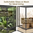 thumbnail image 2 of Sobremesa 74 Gallon Reptile Terrarium, Front Opening Snake Habitat with Top Screen Ventilation, Heating Pad Space & Sliding Cable Outlet for Leopard Geckos, 2 of 9