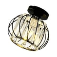 thumbnail image 1 of Modern Crystal Ceiling Light Lamp indoor hall light fixture LED Semi Flush Mount Pendant Light Fixture Black, 1 of 6