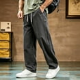 thumbnail image 5 of Ceisia Men's Casual Cotton Drawstring Pants with Loose Fit Gray XXL Gifts for Father, 5 of 8
