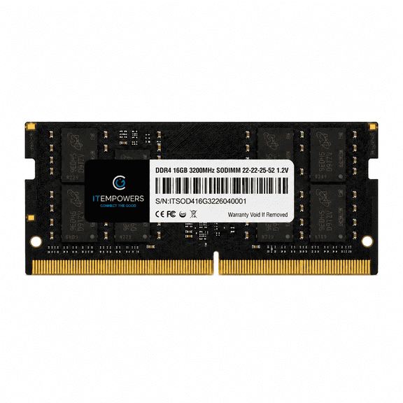 ITEMPOWERS 16GB DDR4 3200MHz Laptop Memory SODIMM 260-Pin PC4-25600 CL22 1.2V