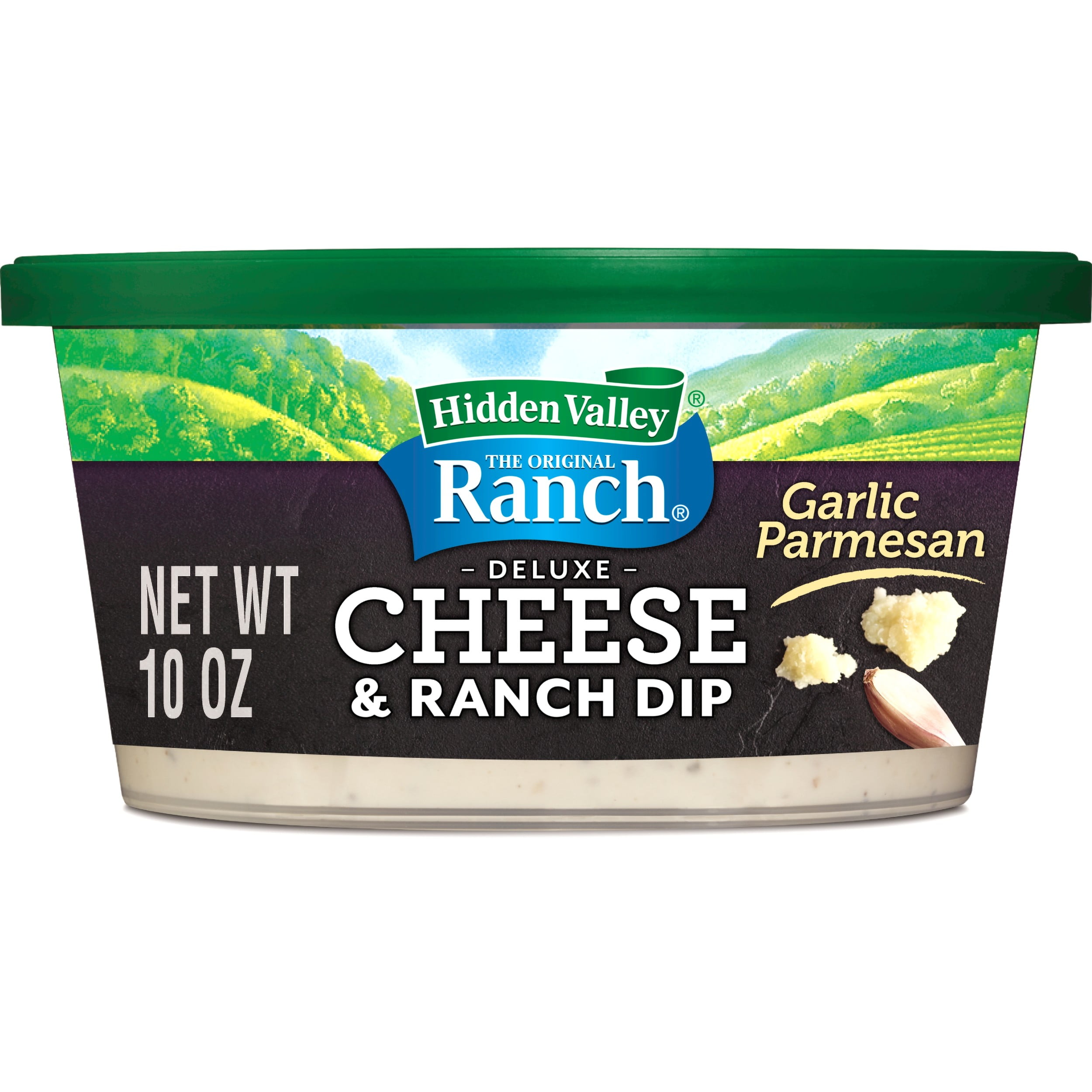 Hidden Valley Garlic Parmesan Flavor Deluxe Cheese and Ranch Dip, 10 oz