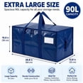 thumbnail image 5 of Moving Bags Heavy Duty Extra Large, with Reinforced Handles, Dual Zipper, Label Pocket, Large Storage Bags, Deep Blue, 6 Pack, 5 of 9