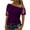 Purple womens tops summer, variant on USSUMA Cold Shoulder Sequined Mesh Summer Tops for Women 2022 Trendy Solid Color Womens Tunic Tops Off the shoulder Basic Shirts Tees Short Sleeve Dressy Blouses for Women