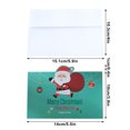 thumbnail image 3 of AuroraX Decorative Gift Card Green DIY Santa Claus Christmas Cards Blank Notecard Holiday House Christmas Decor, 3 of 6