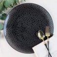 thumbnail image 2 of (48 PACK) EcoQuality 13" inch Round Charger Hammered Translucent Black Plastic Plates - China Like Party Plates, Heavy Duty Large Disposable Dinner Plates, Reusable Salad Plate, Weddings, Serveware, 2 of 2