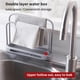 thumbnail image 5 of Bearachild Varillas dobles, estante de baño, estante de almacenamiento de esponja, soporte de limpieza de cocina, escurridor de cocina para paño de jabón Cocina y Comedor gris blanco Bearachild HA026514-02, 5 of 6