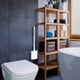 thumbnail image 3 of Cepillo de baño, cepillo de baño plano de silicona, cepillo de baño de secado rápido, cepillo de baño colgante con soporte, adecuado para inodoro, bañera, lavabo (rojo), 3 of 5