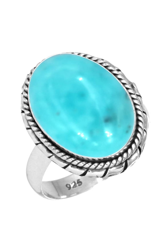 Natural Smithsonite Ring 925 Sterling Silver Handmade Jewelry