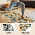 thumbnail image 4 of White Blue Sunflower Pattern Hot Yoga Mat Towel Non Slip for Hot Yoga - Quick-Drying Yoga Mat Cover with 4 Corner Pockets with Travel Bag - Hot Yoga Towel Non Slip Grip Moisture Wicking Sweat 70"x26", 4 of 6