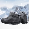 thumbnail image 2 of Bottes de Neige pour Hommes Hiver Chaudes Doublure en Laine Extérieur Antidérapant Lacets Imperméables Mode Randonnée, 2 of 5