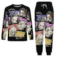 thumbnail image 5 of Demon Slayer Men's Lounge Pajamas Set 2-Piece Crew Neck Sleepwear Soft Long Sleeve Top & Pants for Sleep, Home & Vacation XL, 5 of 8