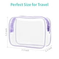 thumbnail image 4 of TSA Approved Toiletry Bag - 3 Pack Clear Toiletry Bags Clear Makeup Cosmetic Bags for Women Men, Quart Size Travel Bag, Carry on Airport Airline Compliant Bag, Macaron Purple, 4 of 7