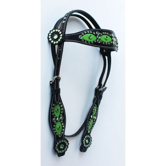Horse Show Tack Horse Bridle Western Leather Headstall  8225HB