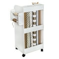 thumbnail image 6 of Honey Can Do Craft Storage Cart with Rollers, White, 6 of 9