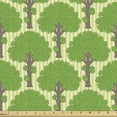thumbnail image 1 of Forest Fabric by the Yard, Woodland Trees Willow Leaves on Stripes Retro Nature Life Growth Season Design, Upholstery Fabric for Dining Chairs Home Decor Accents, Green and Taupe by Ambesonne, 1 of 5