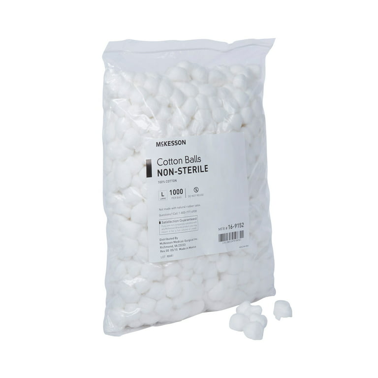 Large Cotton Balls for Drosophila Vials, (2 bags of 1000) 2000/pack