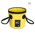 thumbnail image 4 of Soidarity Cubo de agua plegable de PVC, resistente al agua, lavabo, senderismo, de coches, contenedor organizador con asa, accesorios Pescar Amarillo 20L Soidarity OD022092-12, 4 of 6