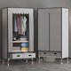 thumbnail image 3 of New Simple Cloth Wardrobe Steel Tube Modern Simple Metal Wardrobe Women's Bedroom Rental Room Long Closet My Lux Decor Round, 3 of 14