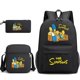 thumbnail image 1 of 3pcs Disney Funny The Simpsons Bookbag Kids Backpack Boys Girls School bags Shoulder Bag Set Daily Backpacks Mochilas, 1 of 4