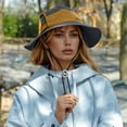 thumbnail image 2 of YAYUBA Summer Sun Wide Brim Cape Hat for Women,Black, 2 of 4