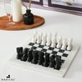 thumbnail image 6 of Radicaln Marble Chess Set 12 Inch Board for Adults and Teens – White and Black Luxury Game with 32 Handmade Pieces – Gift Decorative Chessboard Set, 6 of 7