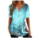 thumbnail image 2 of Fiudx Ropa de Mujer Blusa Superior con Botones de Color Sólido y Cuello Redondo, Informal, Cómoda Ya La Moda para Mujer, 2 of 5