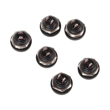 AURARMLET 6Pcs Reset Push Button for Car Boat Outdoor Projects Momentary On Off Switch 12Mm