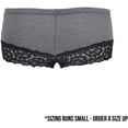 thumbnail image 4 of Boy Shorts Underwear for Women, Cotton Women's Panties Lace Boyshort Slip Pack - S, 4 of 6