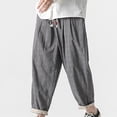 thumbnail image 4 of YUELONGHU Adult Men Casual Pants Mens Business Casual Pants Athletic Fit Men's Slim Straight Point Pants Summer Casual Pants Men's Breathable Pants, 4 of 6