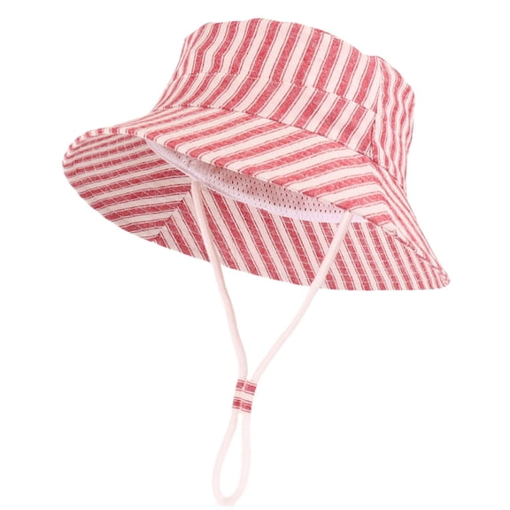 Auroural Kids Sun Hat, Wide Brim Beach Hat with Chin Strap for Outdoor Protection Breathable Children's Summer Thin Cute Men's and Women's Sunscreen and Sunshade Hat Fisherman's Hat