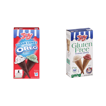 Joy Oreo Sugar Cones, 12 ct - Joy Gluten Free Sugar Cones, 12 ct