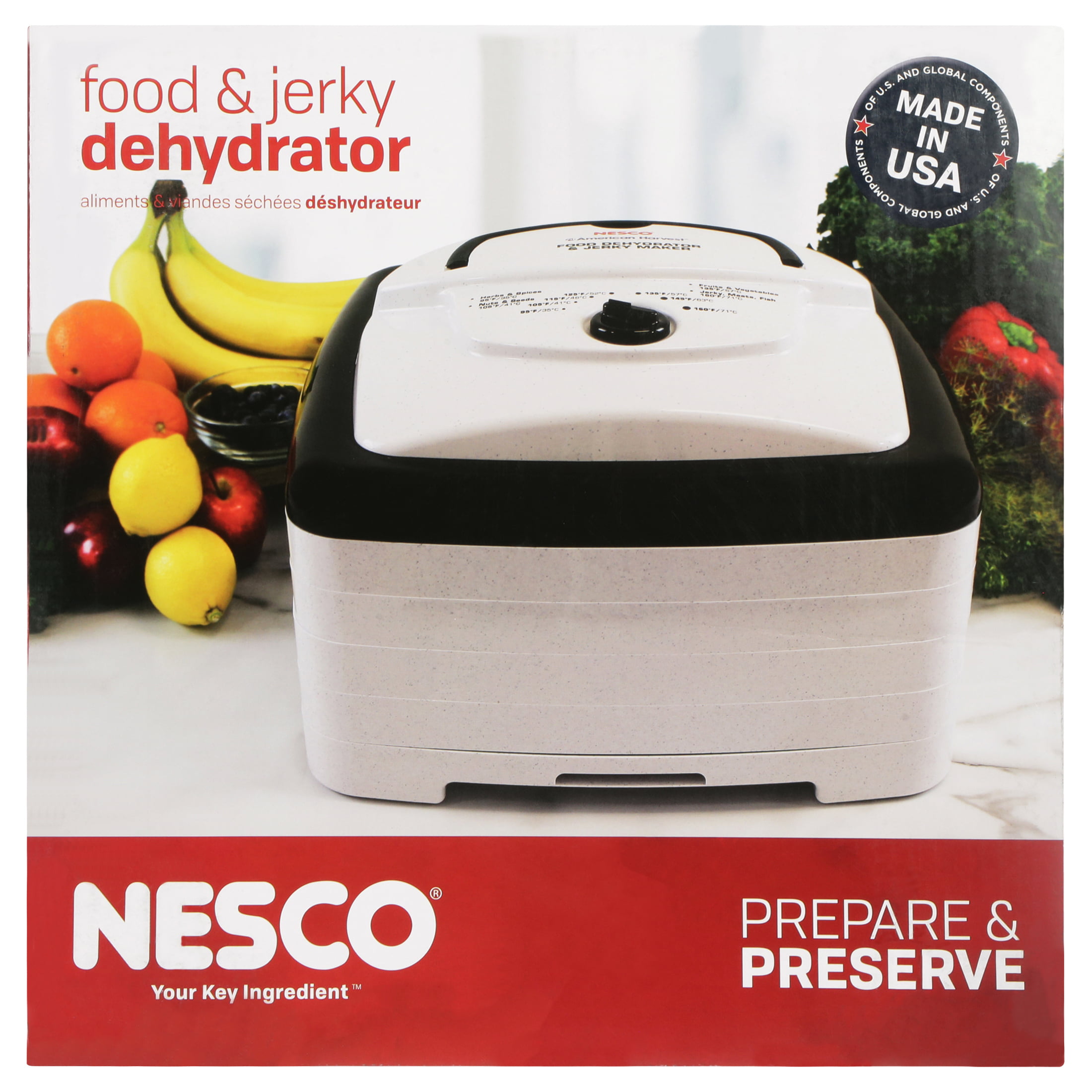 Nesco FD-80 American Harvest Square Dehydrator and Jerky Maker, White