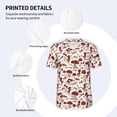 thumbnail image 3 of Rateoe Mushroom Pattern Men’s Baseball Short Sleeve Polo Shirt, Midweight Men's Shirt Golf Shirt Polo Shirts Quick Dry Short-X-Large, 3 of 7