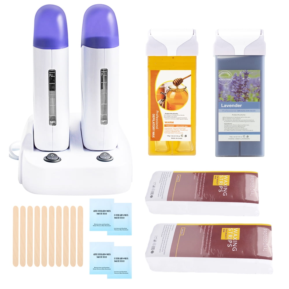 iMeshbean Double Depilatory Wax Heater Roller Body Hair Removal Roll On