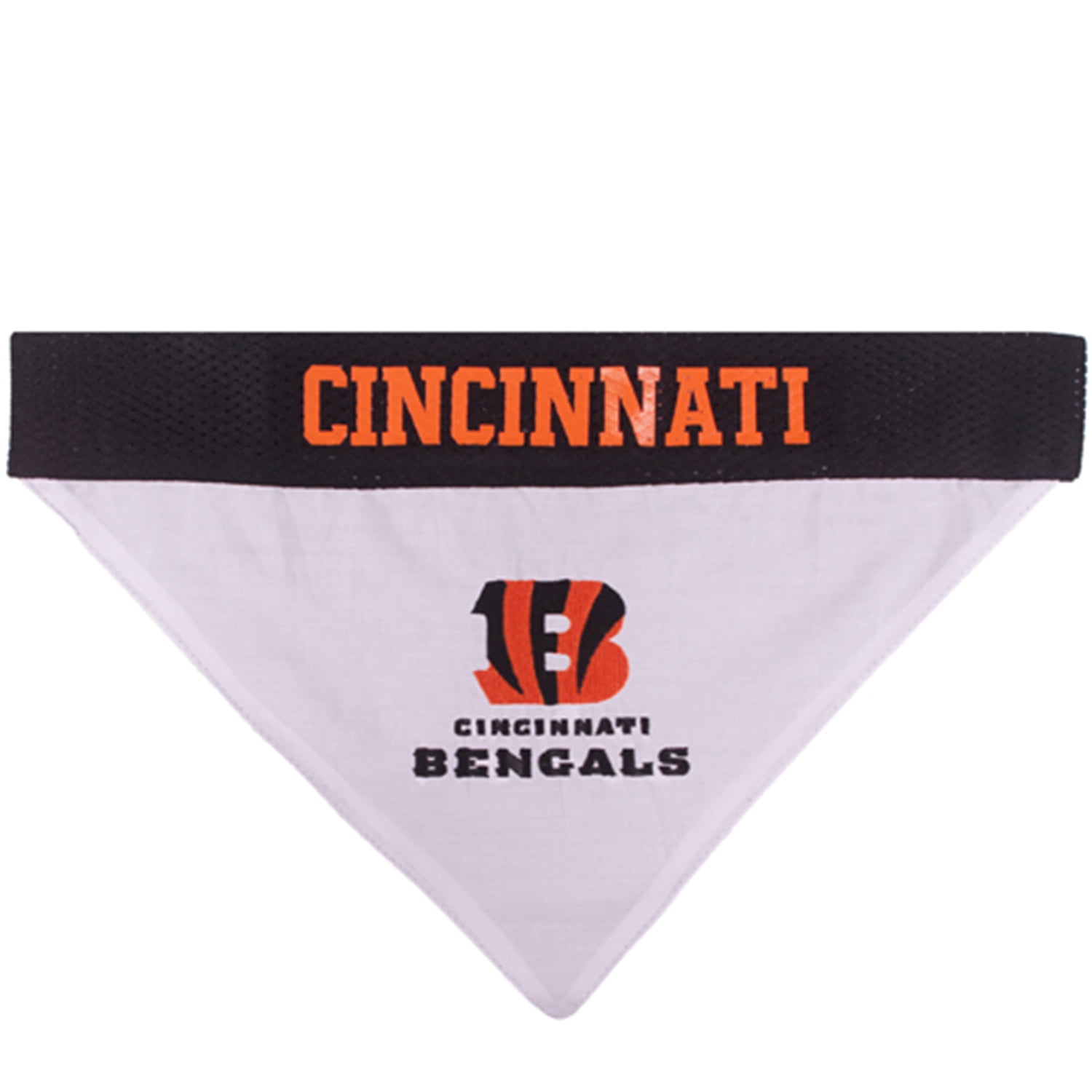 Pets First Nfl Cincinnati Bengals Reversible Bandana Licensed, Reversible Pet Bandana - 2 Sided Bandana
