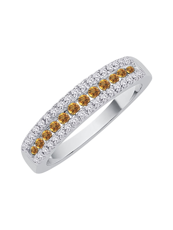 Diamond Wedding Band in 10K White Gold G-H,I2-I3 Size-11 1/10 cttw,