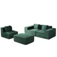 thumbnail image 4 of Sectional Sofas CozyForm Convertible Corduroy Sectional Couch with Ottoman & Pillows, Modular L Shaped Sleeper Sofa, Boneless Cloud Couch for Living Room Furniture, Dark Green,Large Sectional Couches, 4 of 9