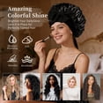 thumbnail image 4 of Gorro de satén de seda grande ajustable para el cabello Confvrter, 4 of 7