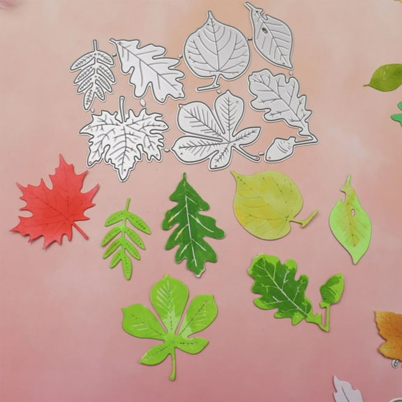 Die Cuts for Card Making, Ouginx Leaves Set Metal Cutting Dies DIY Die Cutters Die Stencils for Scrapbooking, Embossing & More