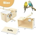 thumbnail image 2 of Vehomy Parakeet Nesting Box Cockatiel Nesting Box Bird Nest Bird Breeding Box House Wooden Acrylic Transparent Bird Box with Detachable Wooden Board for Lovebirds Cockatiel Budgie Conure Parrot, 2 of 6