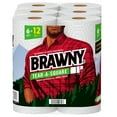 thumbnail image 4 of Brawny Tear-a-Square Paper Towels, White, 3 Sheet Sizes, 6 Double Rolls, 4 of 6